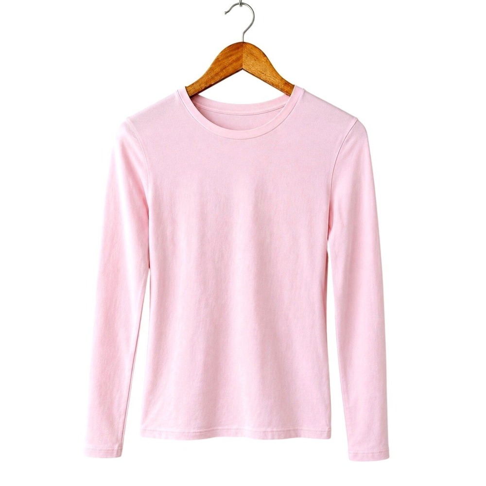 Lululemon Pink Long Sleeve Shirt Top Womens 12 Crew Neck Lightweight Stretch Top